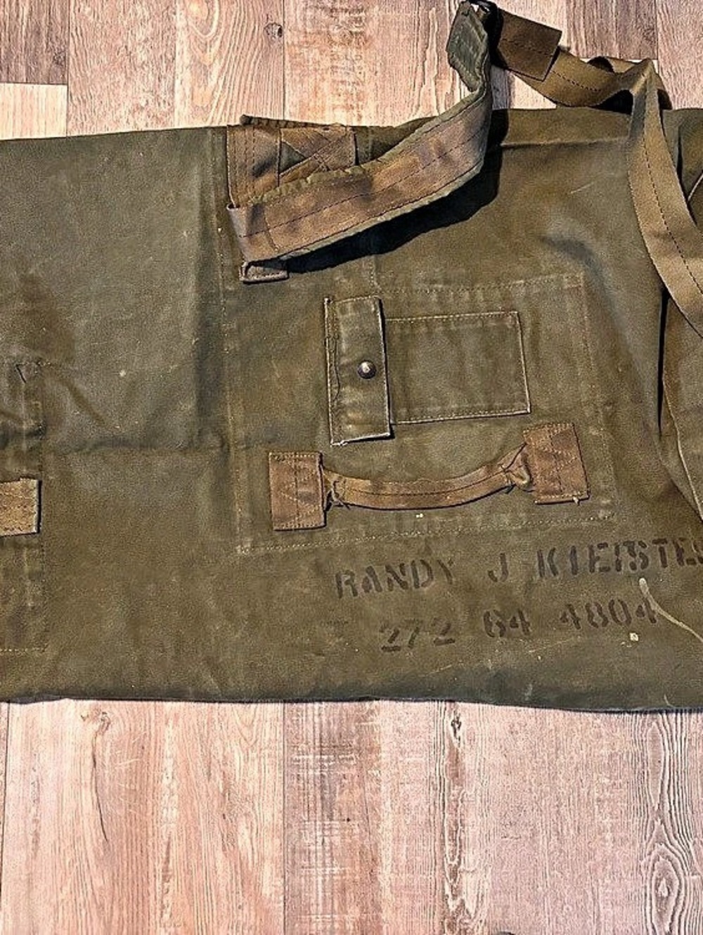 US Military Vintage US Military Issue Canvas Duffle Bag Vintage Canvas Duffel